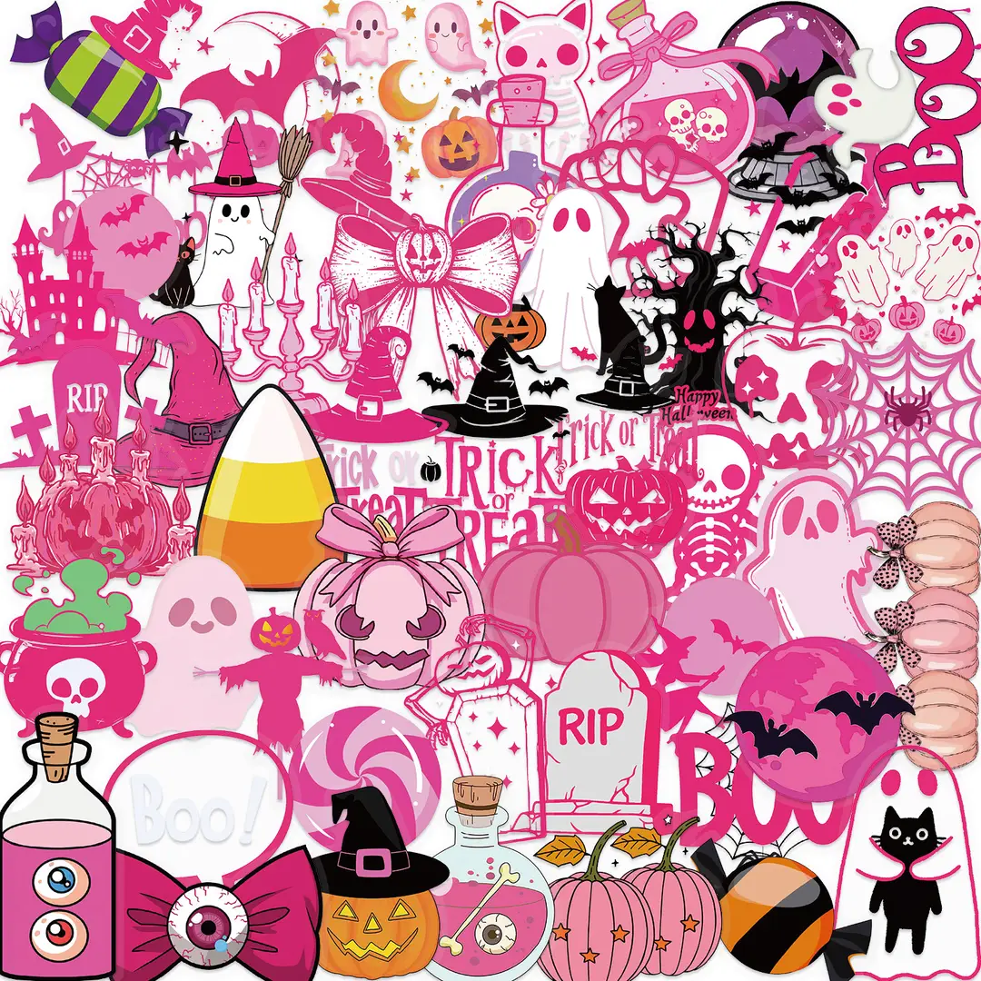 A variety of 50 double transparent stickers transparent waterproof DIY hand account material mobile phone notebook personality ins decorative stickers