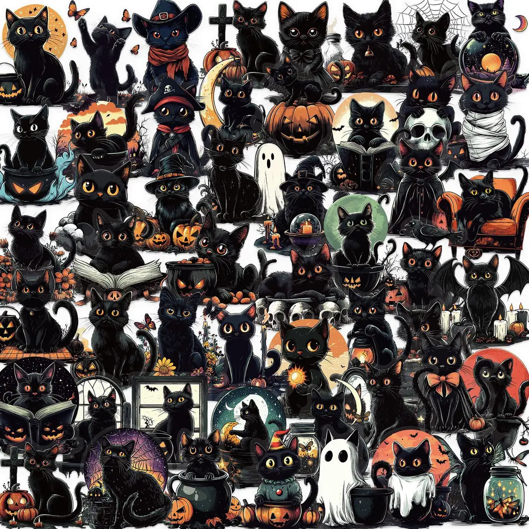 A variety of 50 double transparent stickers transparent waterproof DIY hand account material mobile phone notebook personality ins decorative stickers