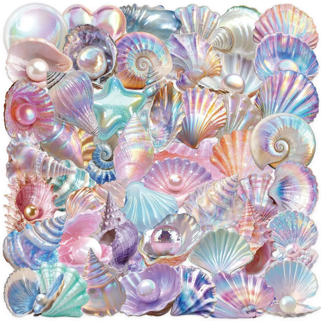 A variety of 50 double transparent stickers transparent waterproof DIY hand account material mobile phone notebook personality ins decorative stickers