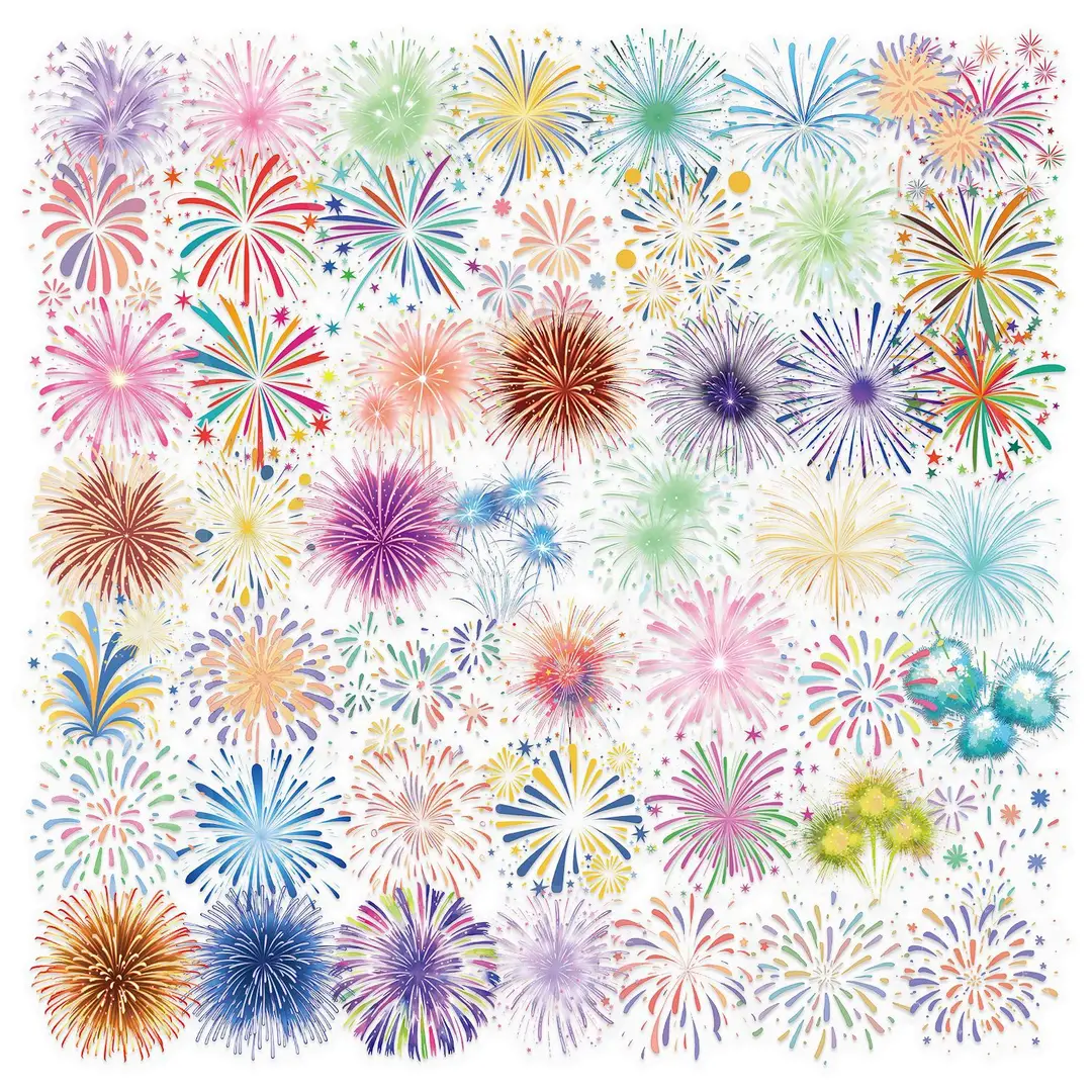 A variety of 50 double transparent stickers transparent waterproof DIY hand account material mobile phone notebook personality ins decorative stickers