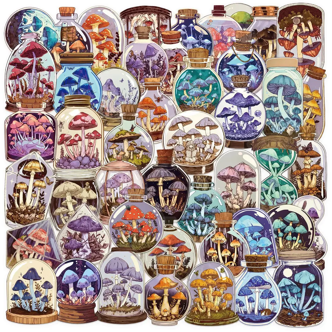 A variety of 50 double transparent stickers transparent waterproof DIY hand account material mobile phone notebook personality ins decorative stickers