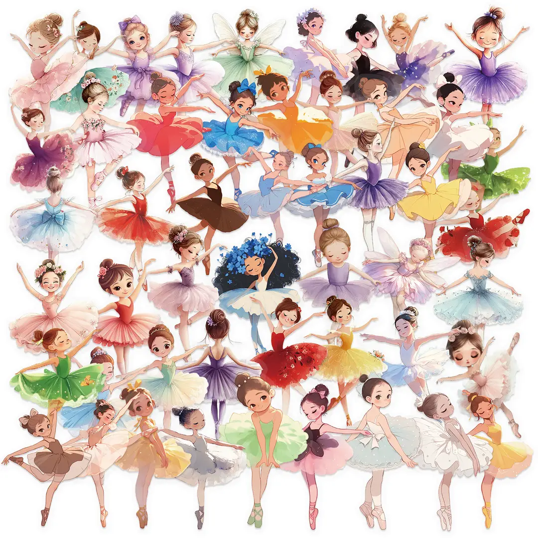 A variety of 50 double transparent stickers transparent waterproof DIY hand account material mobile phone notebook personality ins decorative stickers