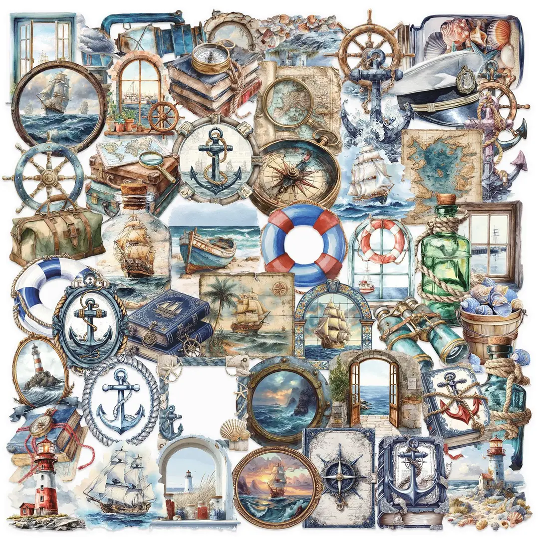 A variety of 50 double transparent stickers transparent waterproof DIY hand account material mobile phone notebook personality ins decorative stickers
