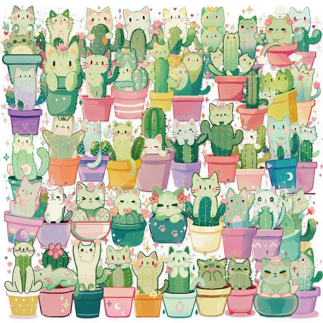 A variety of 50 double transparent stickers transparent waterproof DIY hand account material mobile phone notebook personality ins decorative stickers