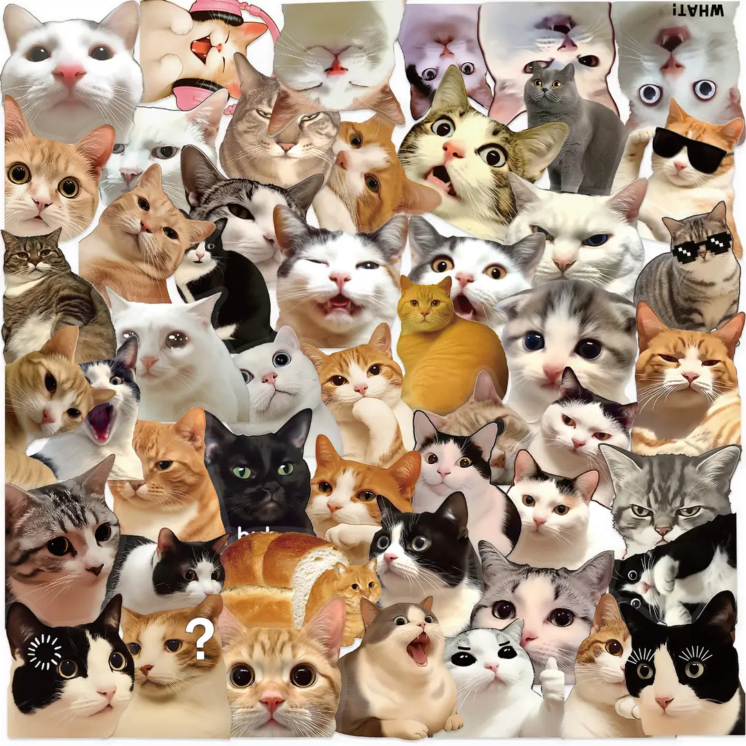 A variety of 50 double transparent stickers transparent waterproof DIY hand account material mobile phone notebook personality ins decorative stickers
