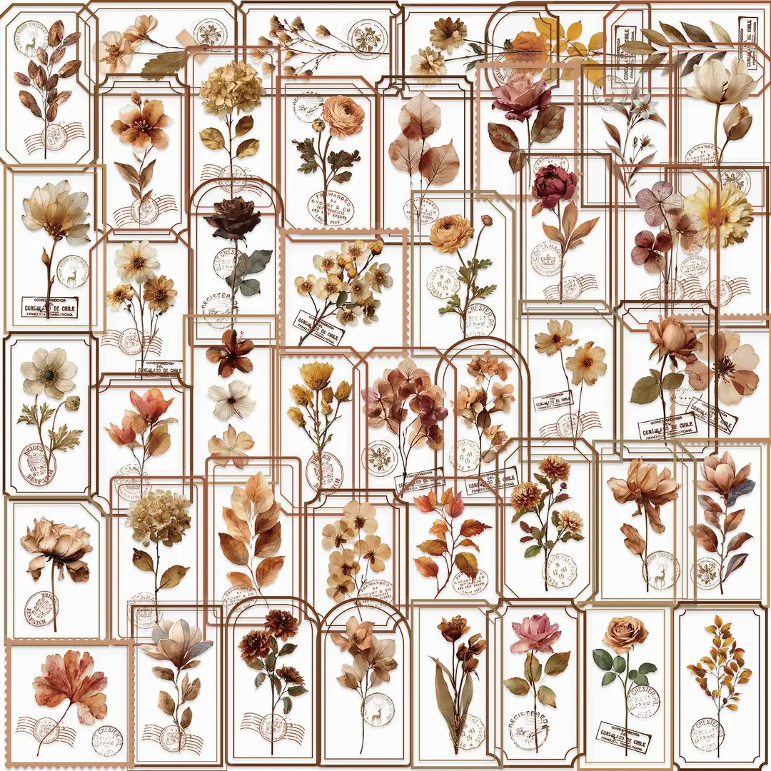 A variety of 50 double transparent stickers transparent waterproof DIY hand account material mobile phone notebook personality ins decorative stickers