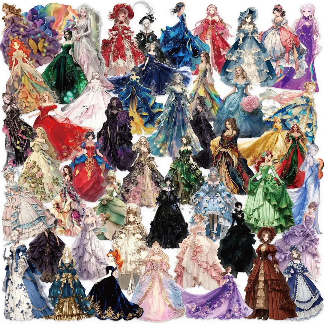 A variety of 50 double transparent stickers transparent waterproof DIY hand account material mobile phone notebook personality ins decorative stickers