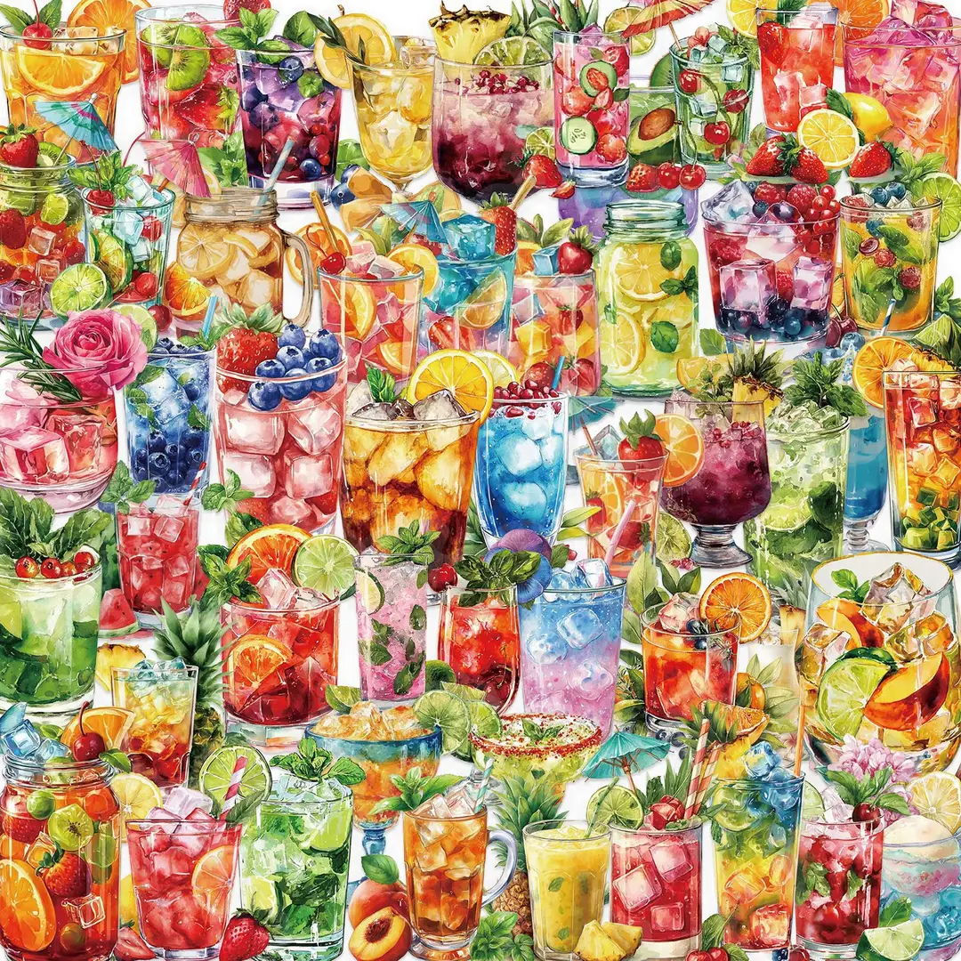 A variety of 50 double transparent stickers transparent waterproof DIY hand account material mobile phone notebook personality ins decorative stickers