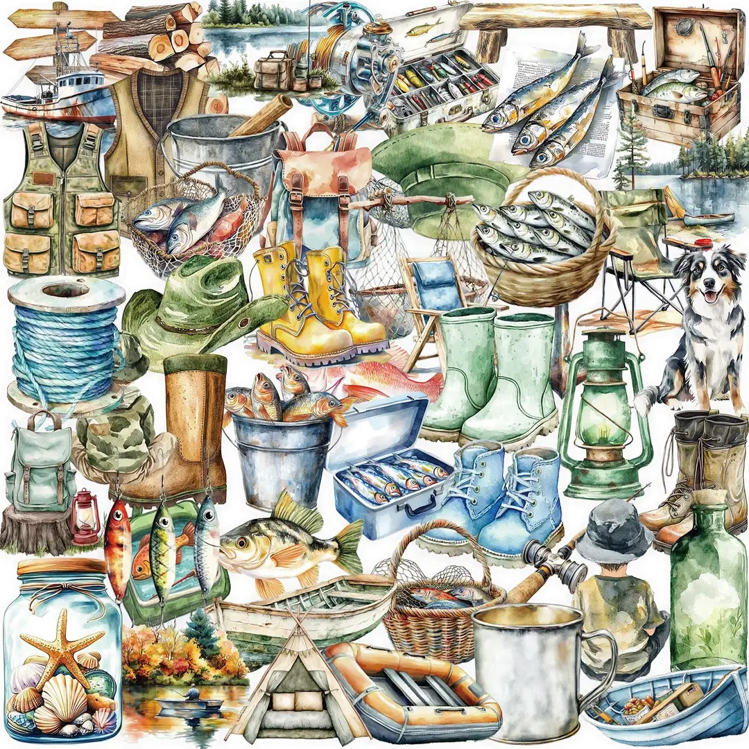 A variety of 50 double transparent stickers transparent waterproof DIY hand account material mobile phone notebook personality ins decorative stickers