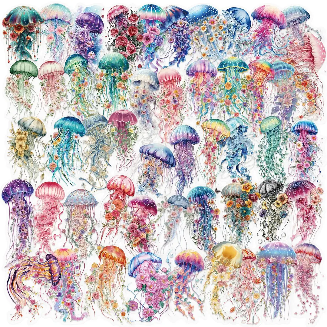A variety of 50 double transparent stickers transparent waterproof DIY hand account material mobile phone notebook personality ins decorative stickers