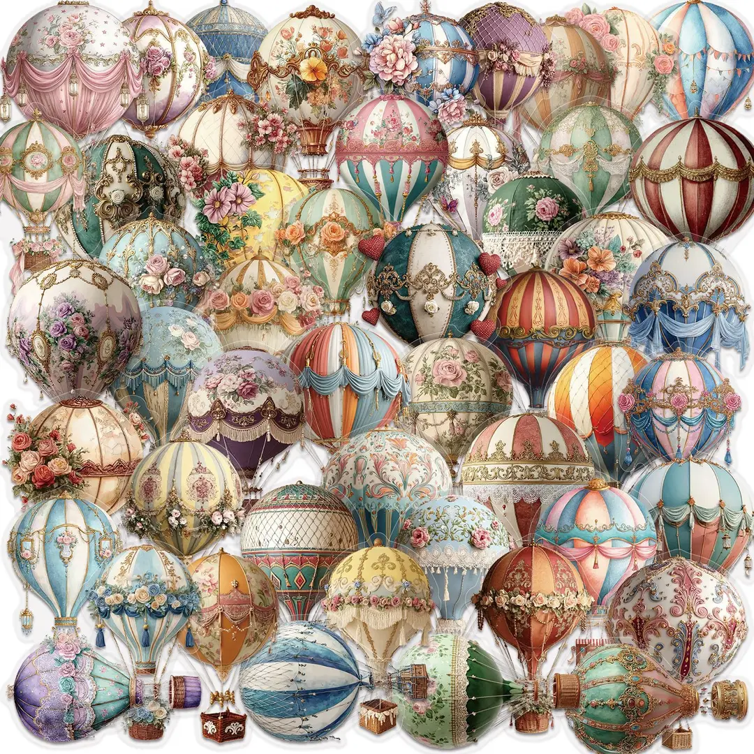 A variety of 50 double transparent stickers transparent waterproof DIY hand account material mobile phone notebook personality ins decorative stickers