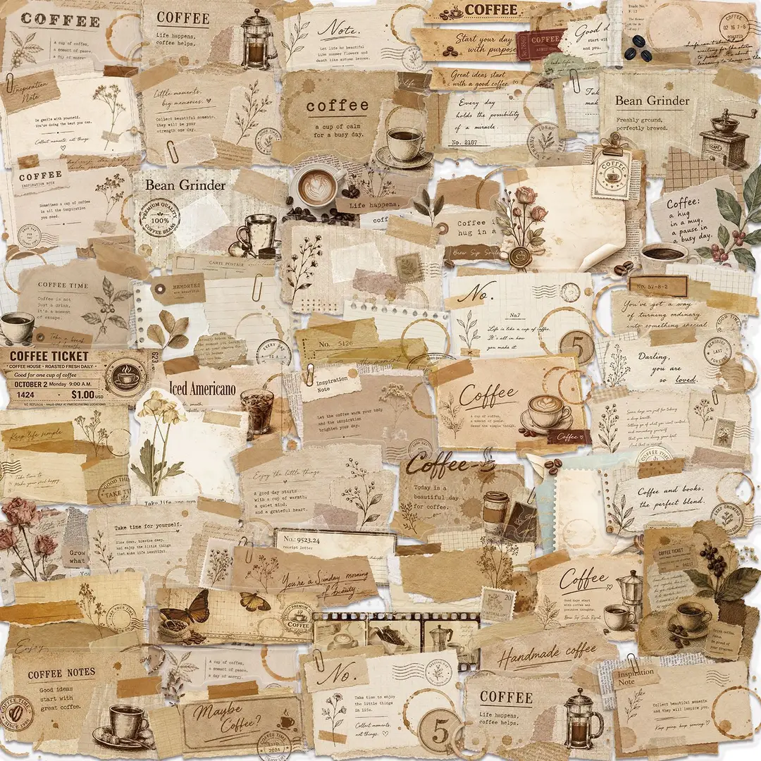 A variety of 50 double transparent stickers transparent waterproof DIY hand account material mobile phone notebook personality ins decorative stickers