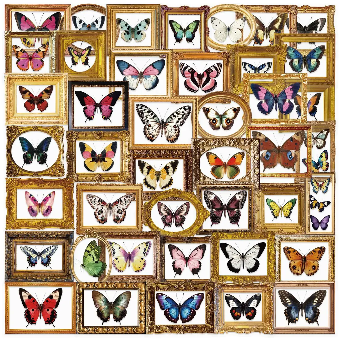 A variety of 50 double transparent stickers transparent waterproof DIY hand account material mobile phone notebook personality ins decorative stickers