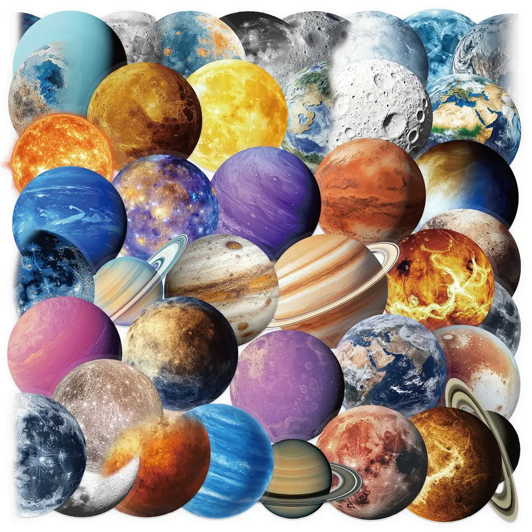 A variety of 50 double transparent stickers transparent waterproof DIY hand account material mobile phone notebook personality ins decorative stickers