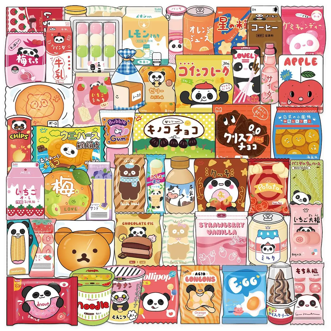 A variety of 50 double transparent stickers transparent waterproof DIY hand account material mobile phone notebook personality ins decorative stickers