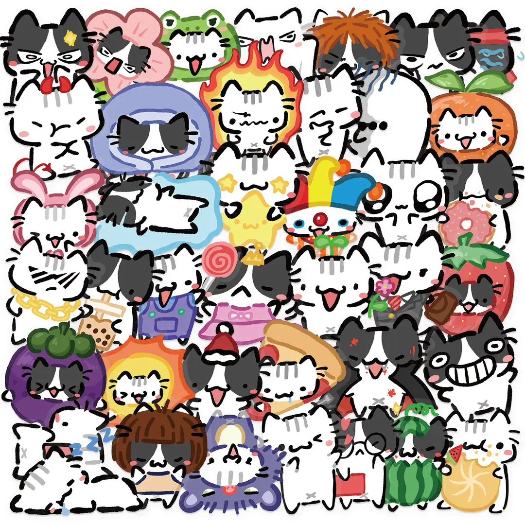 A variety of 50 double transparent stickers transparent waterproof DIY hand account material mobile phone notebook personality ins decorative stickers