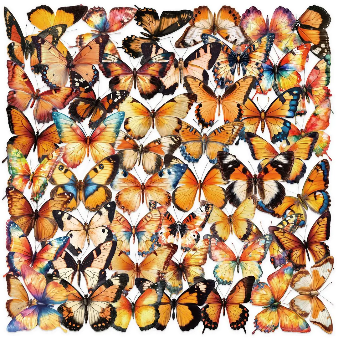 A variety of 50 double transparent stickers transparent waterproof DIY hand account material mobile phone notebook personality ins decorative stickers