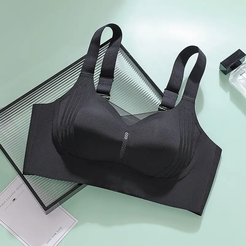 Ultra-Thin Fixed Rabbit Ear Cup Bra Pink Seamless