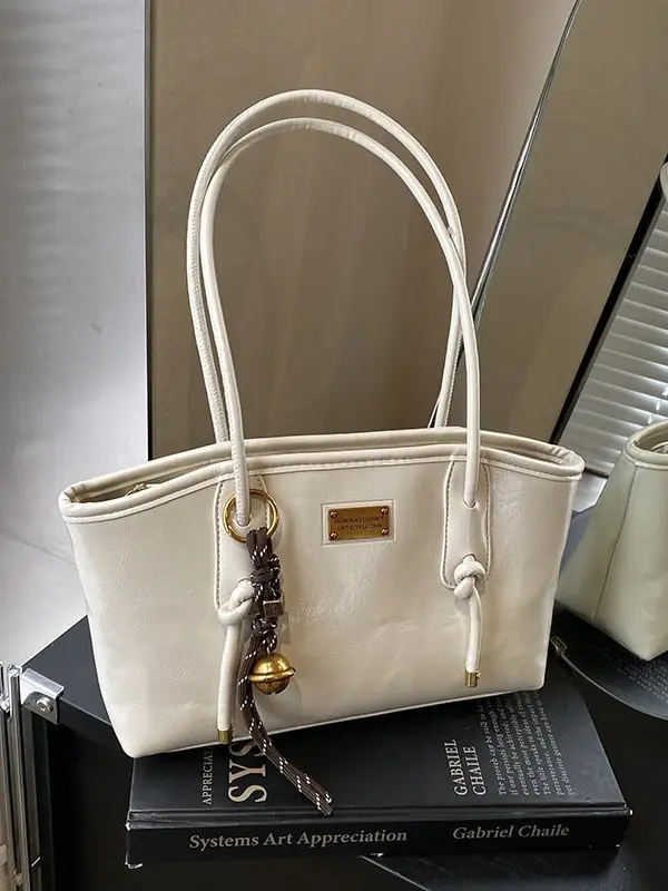 Black Leather Shoulder Tote Bag for Women 2025 - Image 12
