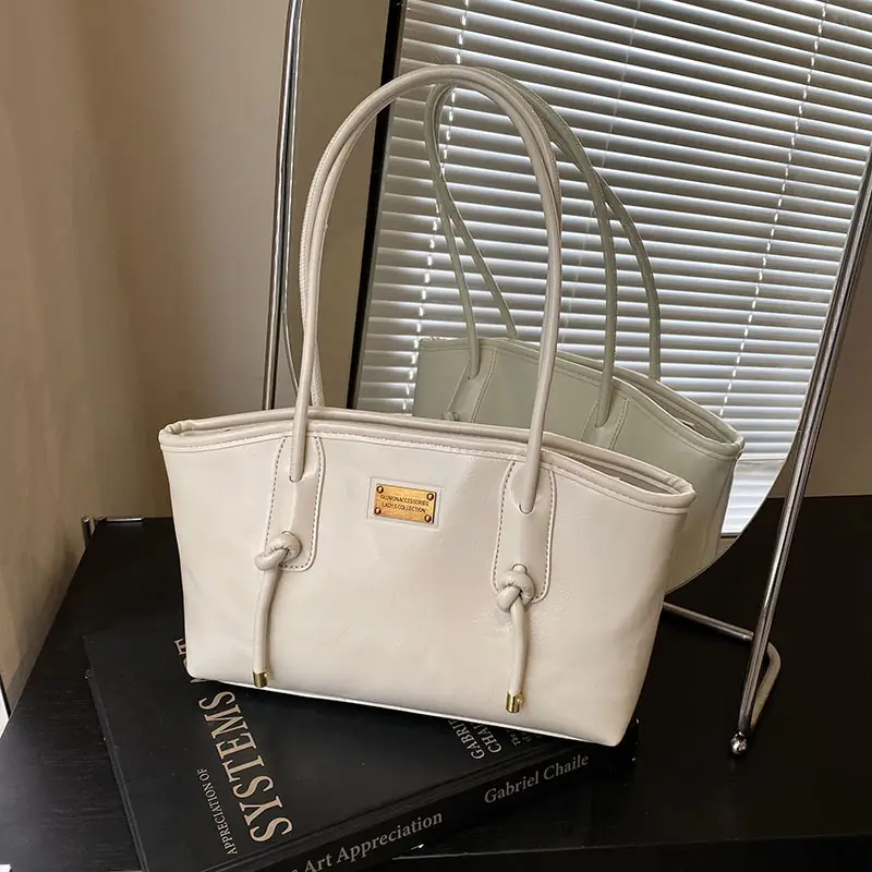 Black Leather Shoulder Tote Bag for Women 2025 - Image 10