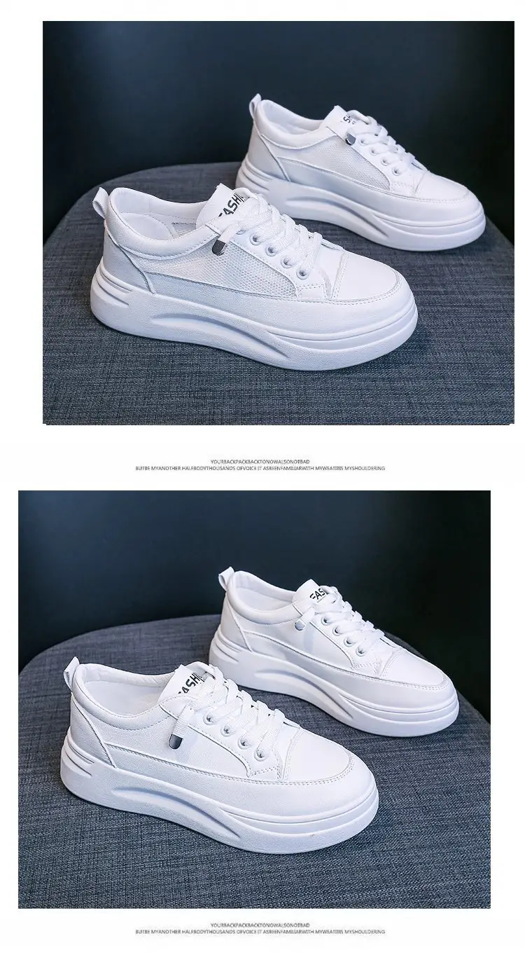 White shoes women's 2025 new spring all-match board shoes thick bottom dad shoes explosions sports casual shoes wholesale agent — feature 17