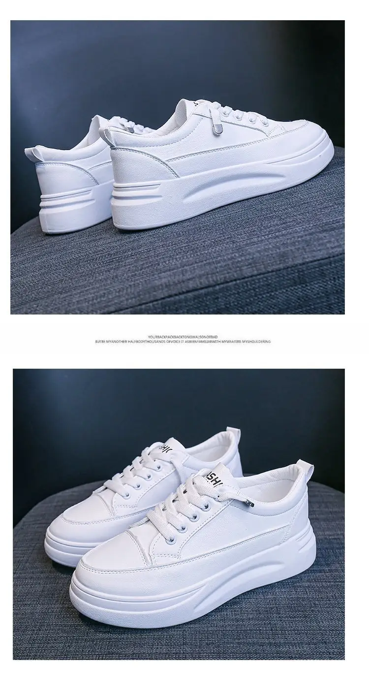 White shoes women's 2025 new spring all-match board shoes thick bottom dad shoes explosions sports casual shoes wholesale agent — feature 18