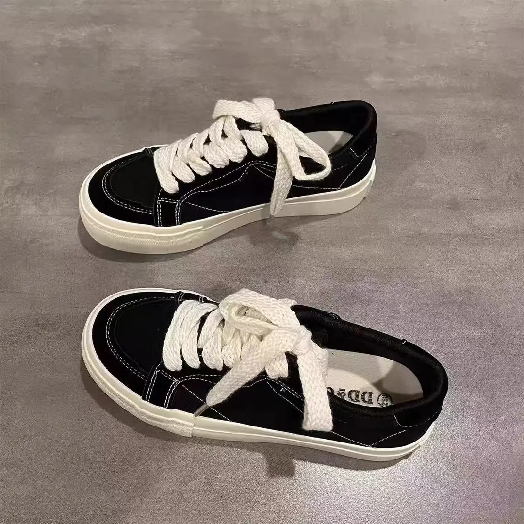 Light Hong Kong Style Red Breathable Canvas Shoes Women's 2025 Spring New Explosions Low-top Casual Board Shoes Hong Kong Flavor Ins - Image 6