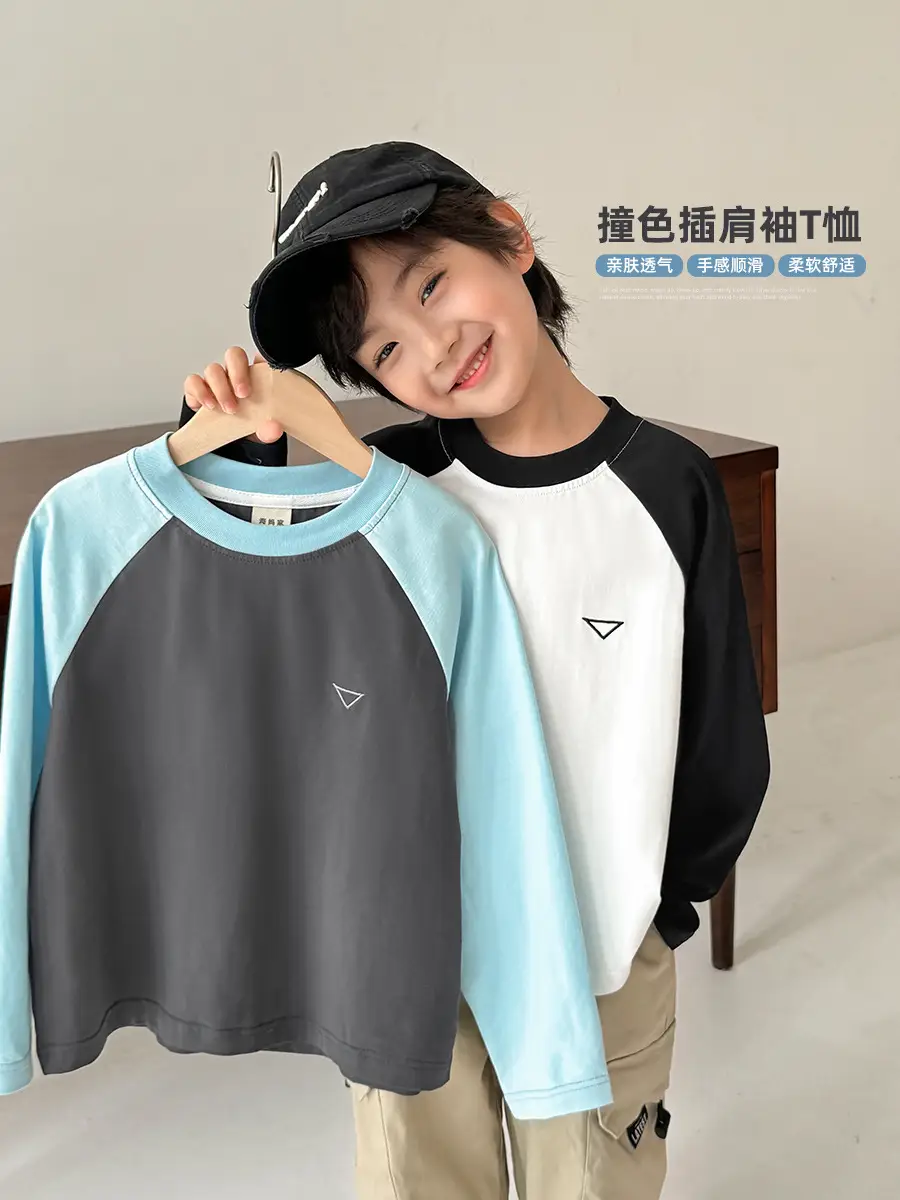 Boys' Pure Cotton Long Sleeve T-Shirt Set - Image 2