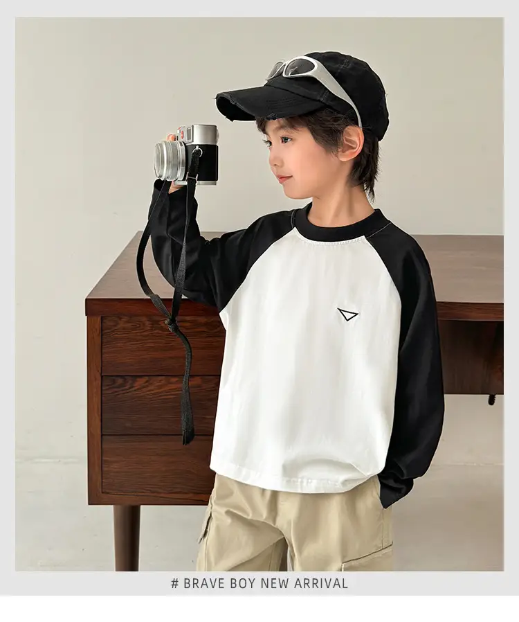 Boys' Pure Cotton Long Sleeve T-Shirt Set — feature 2