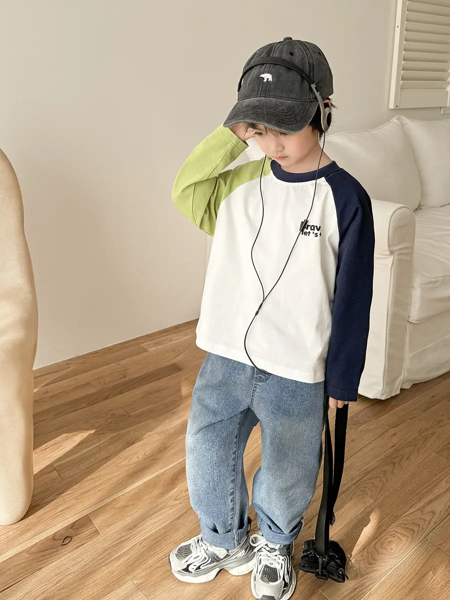 Haima Boys Raglan Sleeve T-Shirt Cotton Spring 2026 - Image 4