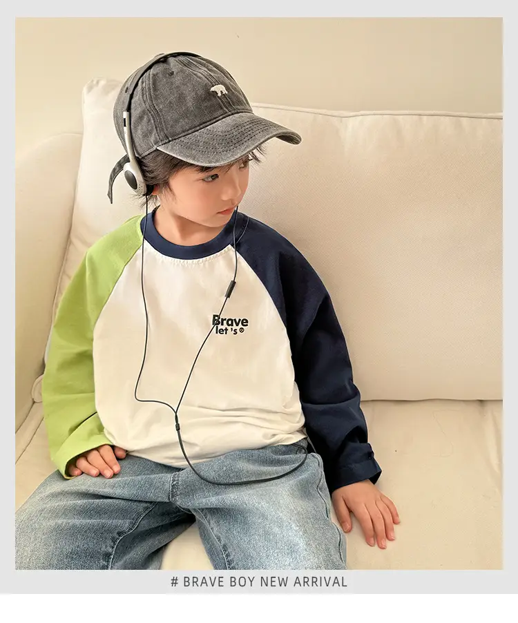 Haima Boys Raglan Sleeve T-Shirt Cotton Spring 2026 — feature 2
