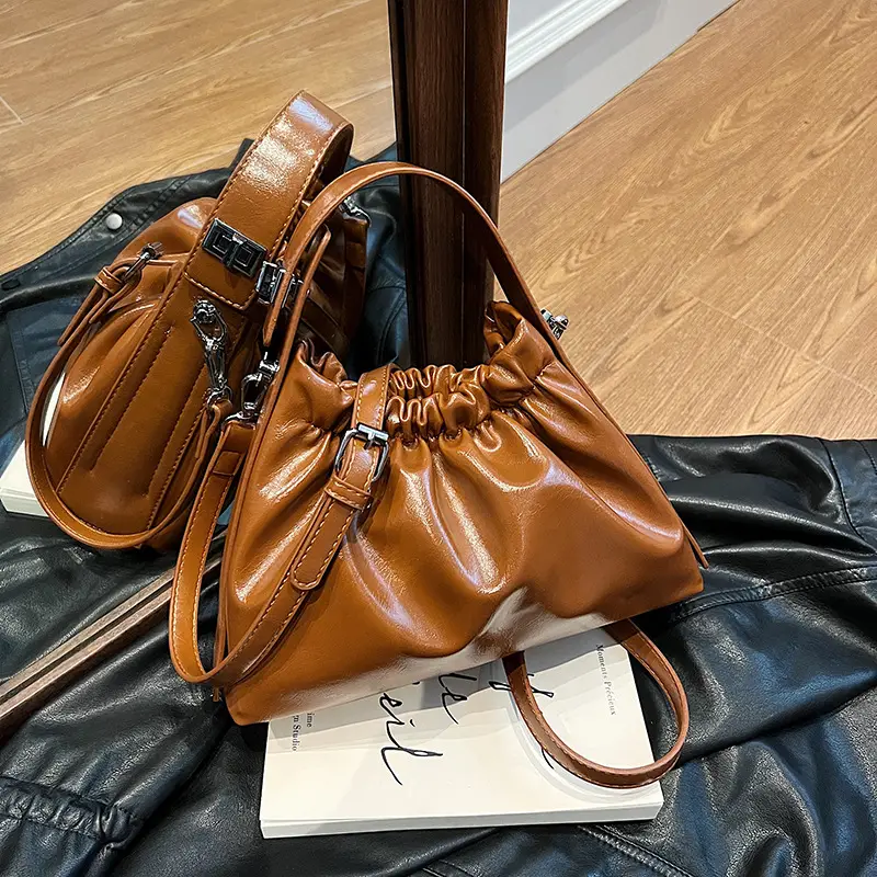 2024 New Fashion Shoulder Crossbody Bag Olive Gloss - Image 2