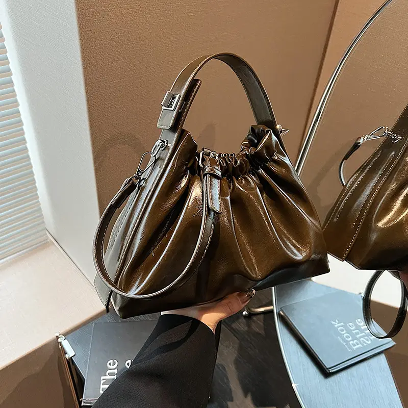 2024 New Fashion Shoulder Crossbody Bag Olive Gloss - Image 3