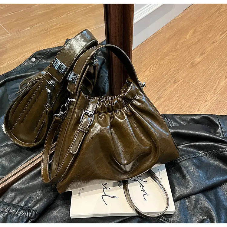 2024 New Fashion Shoulder Crossbody Bag Olive Gloss — feature 19