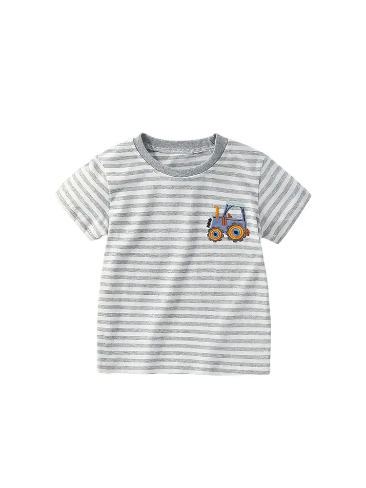 Cross-border malwee boys striped T-shirt summer new European and American children's round neck short sleeve children's top - Image 6