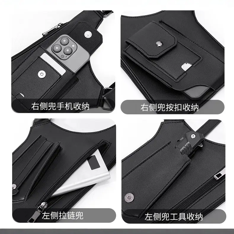 Tactical Armpit Bag for Men Black Multi-Functional - Image 9