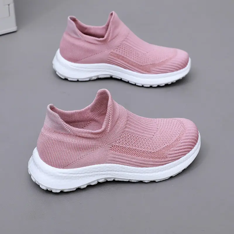 Shoes Women's Spring and Autumn New Flying Mesh Surface Popcorn Casual Shoes for Men and Women Slip-on Soft Sole Lightweight Lazy Shoes - Image 7