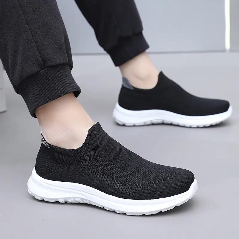 Shoes Women's Spring and Autumn New Flying Mesh Surface Popcorn Casual Shoes for Men and Women Slip-on Soft Sole Lightweight Lazy Shoes - Image 8