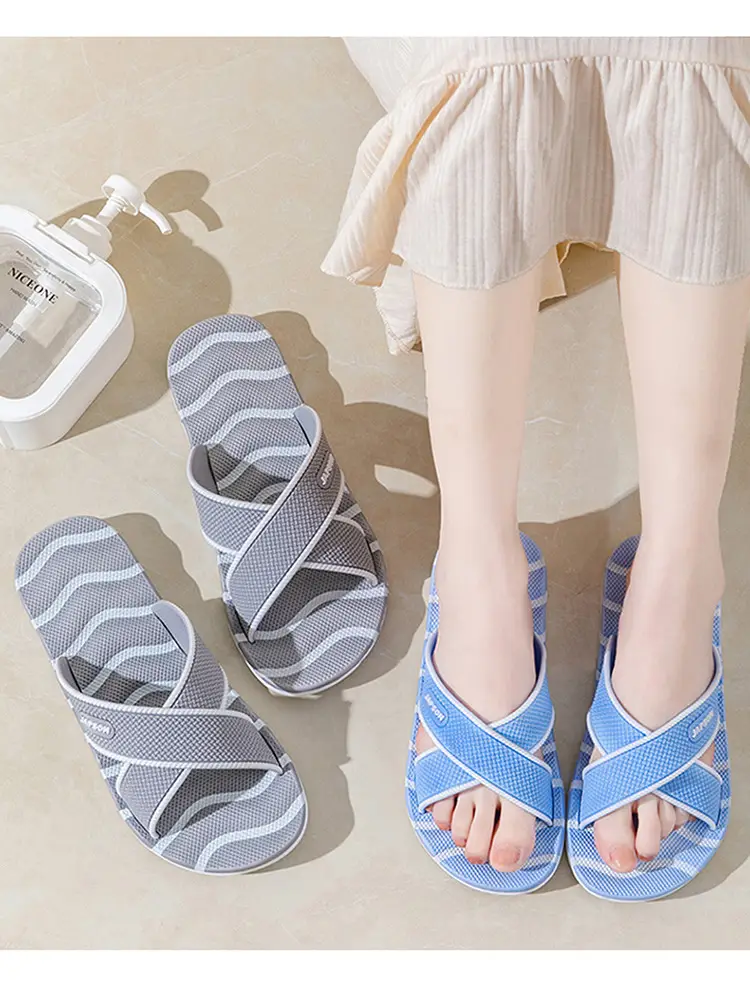 Home Sandals for Women, Non-Slip Thick-Soled Eva Massage Large Size Couple's Bathroom Bathing Men's Trendy Slippers for Summer — feature 18