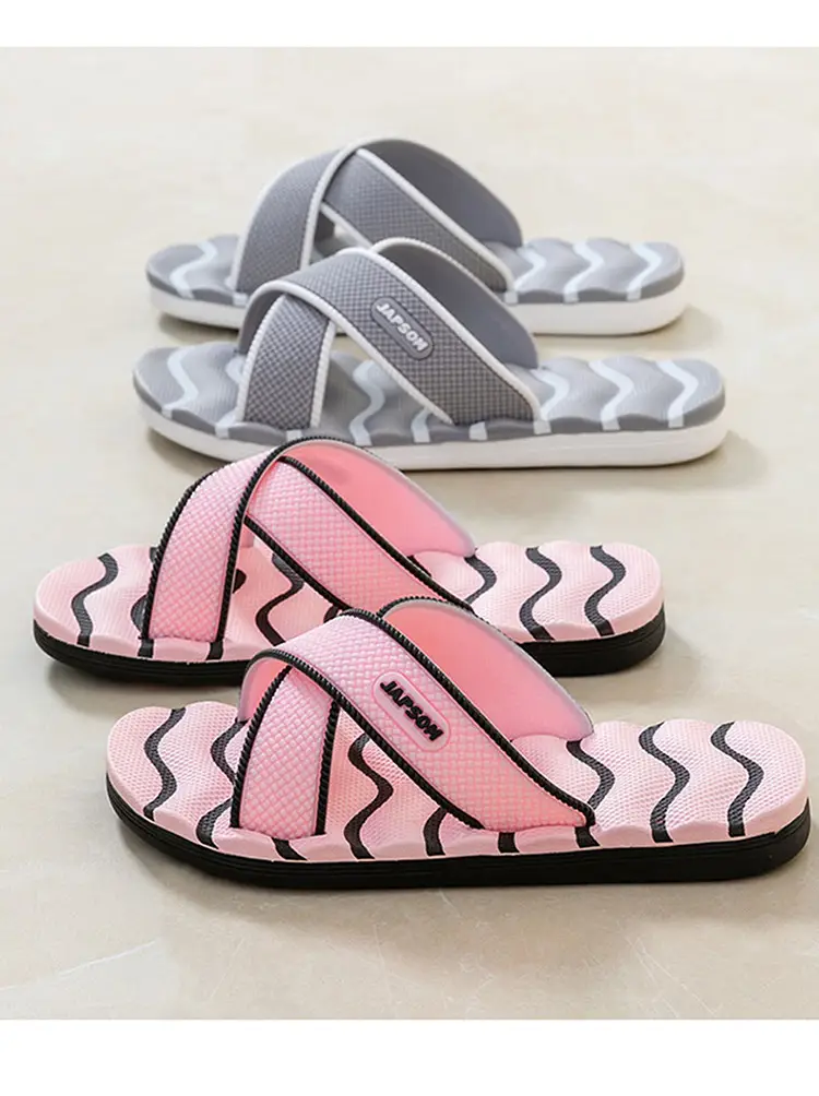 Home Sandals for Women, Non-Slip Thick-Soled Eva Massage Large Size Couple's Bathroom Bathing Men's Trendy Slippers for Summer — feature 19