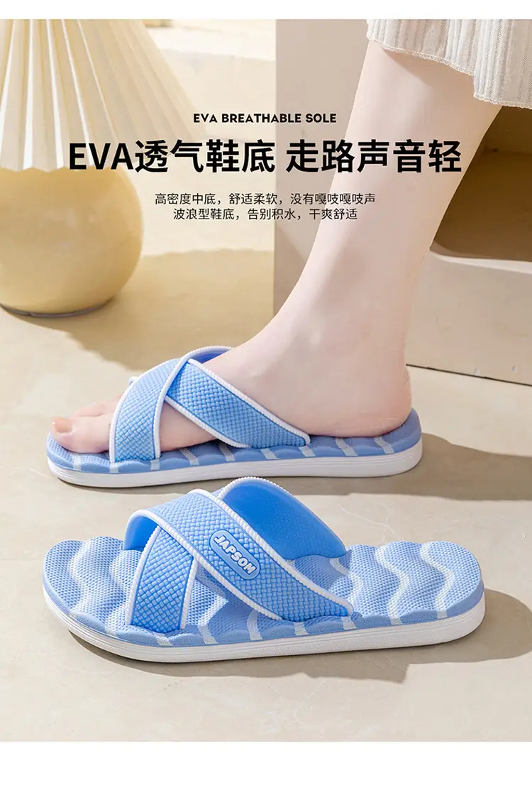 Home Sandals for Women, Non-Slip Thick-Soled Eva Massage Large Size Couple's Bathroom Bathing Men's Trendy Slippers for Summer — feature 5