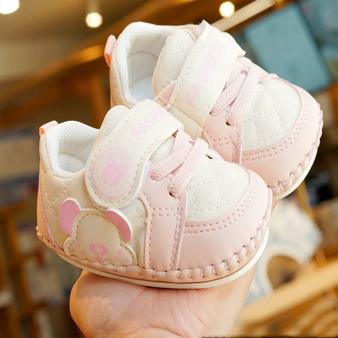 Baby Shoes Pink Cartoon Soft Sole 0-1 Year