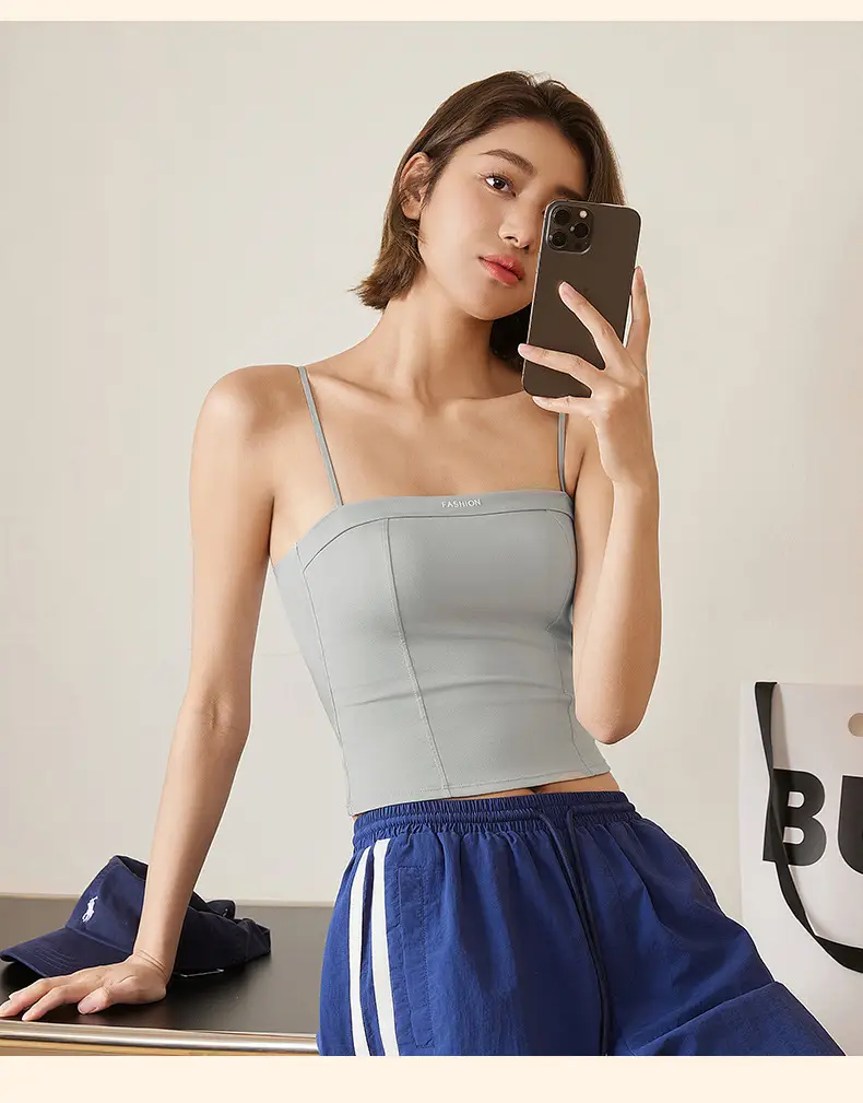 Women's High-Elasticity Camisole Tank Top with Chest Pad — feature 20
