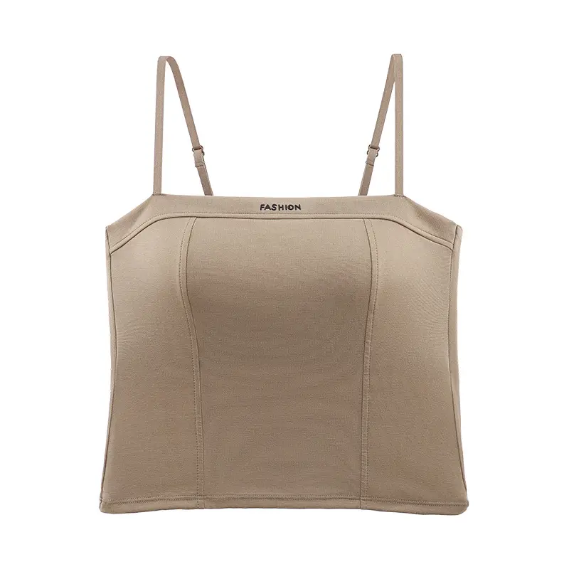 Women's High-Elasticity Camisole Tank Top with Chest Pad - Image 2