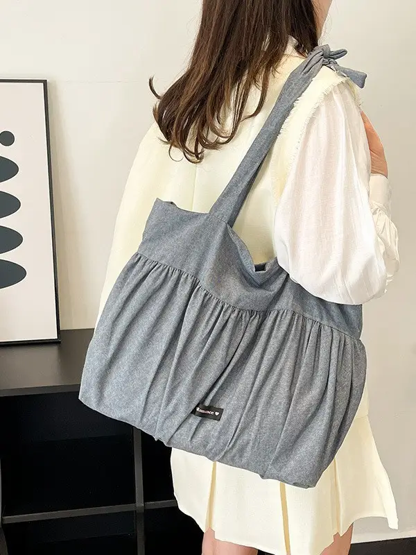 White Frilled Shoulder Bag for Women 2026 - Image 5