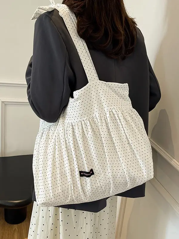 White Frilled Shoulder Bag for Women 2026 - Image 6