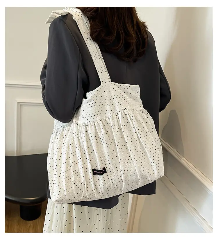 White Frilled Shoulder Bag for Women 2026 — feature 1