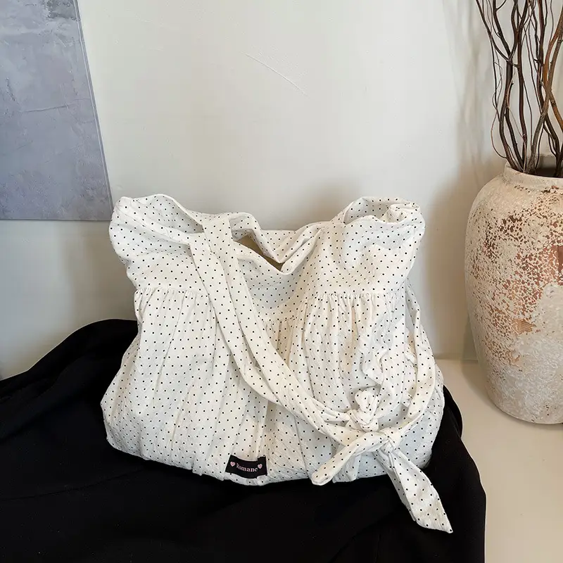 White Frilled Shoulder Bag for Women 2026 - Image 2