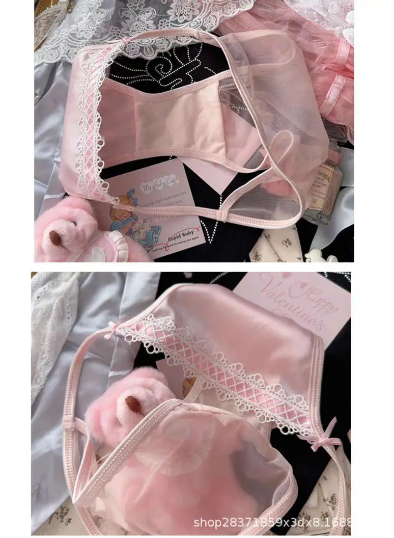 Black Lace Underwear for Women with Hanging Neck Design — feature 11