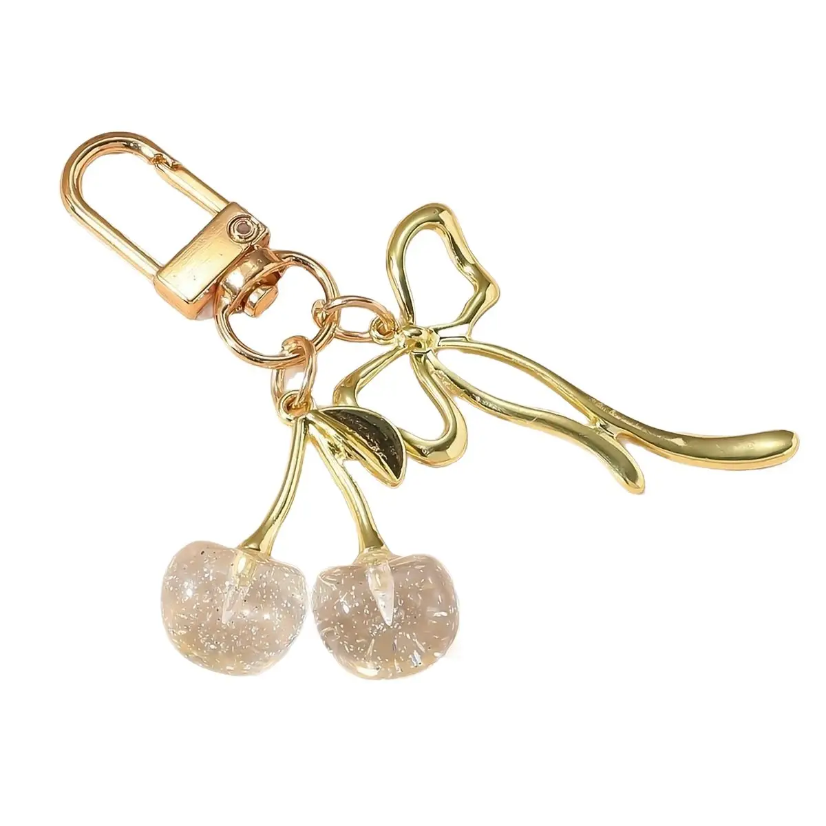 Golden Crystal Keychain with Bow Pendant Design - Image 8